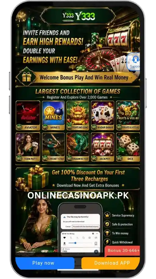 Download and play y333 game and play popular casino games